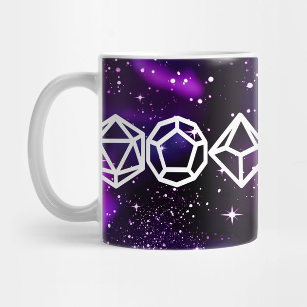 DnD Polyhedral Dice Galaxy - Amethyst Nebula by GenAumonier